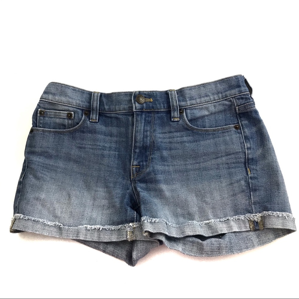 J CREW Stretch Blue Jean Shorts Sz 24